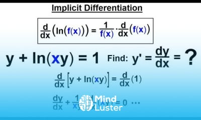 Calculus 1 Ch 5 1 Derivative of e x and lnx 19 of 24 What is Implicit Differentiation