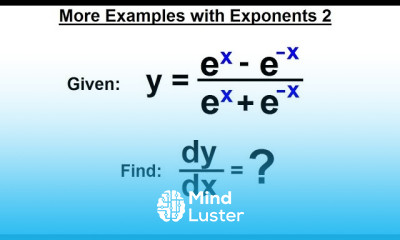 Calculus 1 Ch 5 1 Derivative of e x and lnx 21 of 24 More Examples with Exponents 2
