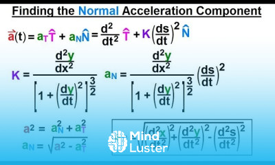 Calculus 3 Vector Calculus Motion in Plane 11 of 15 Finding the Normal Acceleration Component
