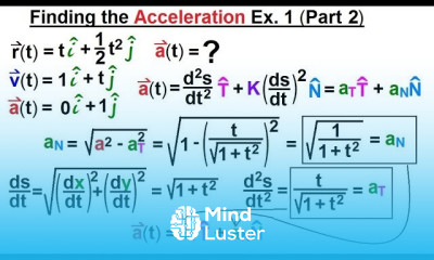 Calculus 3 Vector Calculus Motion in Plane 13 of 15 Finding the Acceleration Ex 1 Part 2