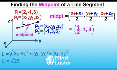 Calculus 3 Graphing in 3 D Basic Shapes 3 of 9 Finding the Midpoint of a Line Segment