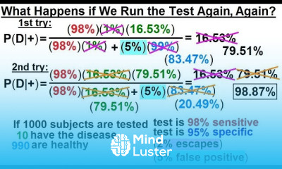 Prob Stats Bayes Theorem 13 of 24 What if We Run the Test Again and Again