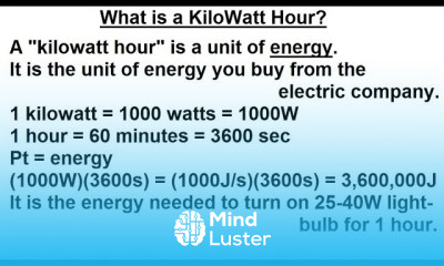 Physics E M Ch 41 1 Ohm s Law Resistor Circuit Understood 30 of 42 What is a Kilowatt Hour
