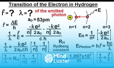 Physics Ch 66 5 Quantum Mechanics The Hydrogen Atom 10 of 78 Electron Transition in Hydrogen