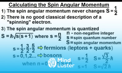 Physics Ch 66 5 Quantum Mechanics The Hydrogen Atom 36 of 78 Spin Angular Momentum