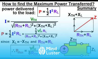 Electrical Engineering Ch 12 AC Power 18 of 38 How to Find Max Power Transferred Summary