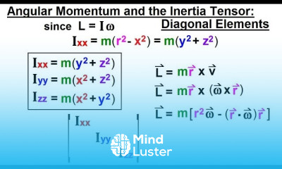 Calculus 3 Tensors 14 of 45 Angular Momentum the Inertia Tensor Diagonal Elements