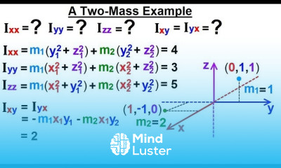 Calculus 3 Tensors 21 of 45 A 2 Mass Example