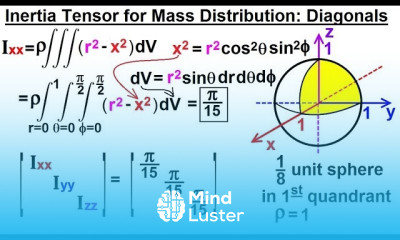 Calculus 3 Tensors 22 of 45 The Inertia Tensor for a Mass Distribution Diagonal