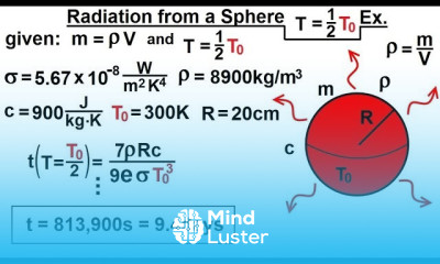 Physics 24 1 Variable Heat Transfer 9 of 25 Radiation from Sphere Ex