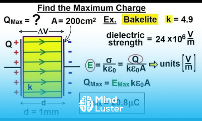 Physics E M Ch 39 1 Capacitors Capacitance Understood 24 of 27 Maximum Charge