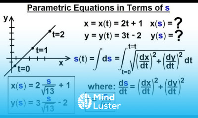 Calculus 3 Vector Calculus in 2D 33 of 39 Parametric Equation in Terms of s