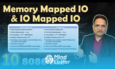 Memory Mapped IO and IO Mapped IO in Microprocessor 8086