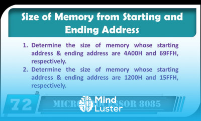 Size of Memory from Starting and Ending Address