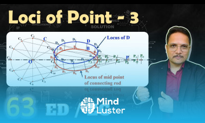 3 Loci of point Slider Crank Mechanism Engineering Drawing