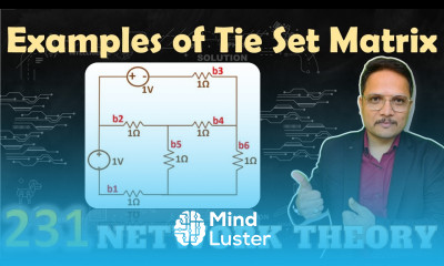 Example on Tie Set Matrix of Graph Theory