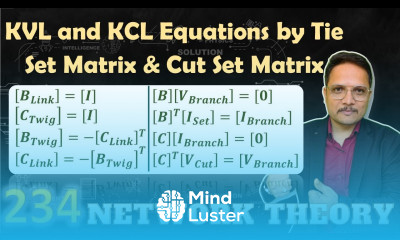 KVL and KCL Equations by Cut Set Matrix and Tie Set Matrix
