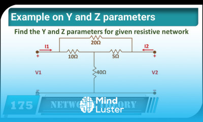 2 Example on Y Parameters and Z Parameters