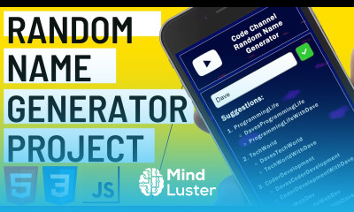 Build a Random Name Generator App Javascript HTML CSS Project
