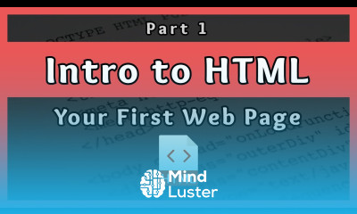 Introduction to HTML Your First Web Page Part 1