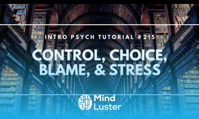 Learn Control Choice Blame Stress Intro Psych Tutorial 215 - Mind Luster
