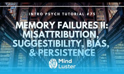 Memory Failures 2 Misattribution Suggestibility Bias Persistence Intro Psych Tutorial 75