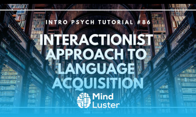 The Interactionist Approach to Language Acquisition Intro Psych Tutorial 86