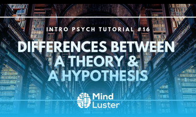 Difference between a Theory and a Hypothesis Intro Psych Tutorial 16