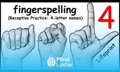 Fingerspelling 4 letter names Receptive Practice ASL Dr Bill Lifeprint com