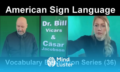 036 ASL American Sign Language Vocabulary Expansion Series Dr Bill Cäsar Jacobson