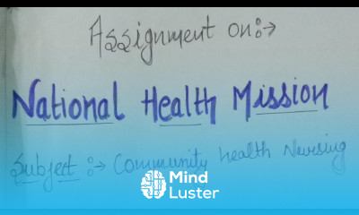 Assignment National Health Mission