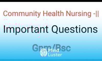 Community Health Nursing Important Questions