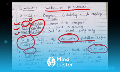 OBG Important Terminology