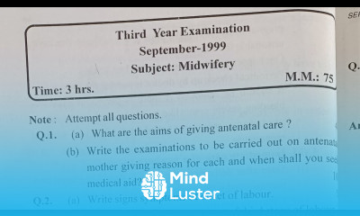 Previous Question Paper OBG