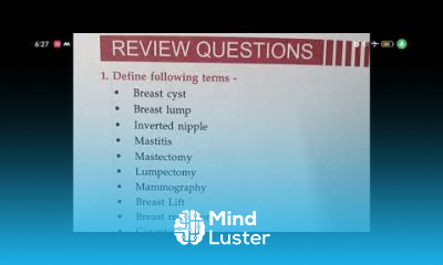 Important Questions Of Breast Disorders MSN
