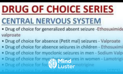 Drug Of Choice For Central Nervous system