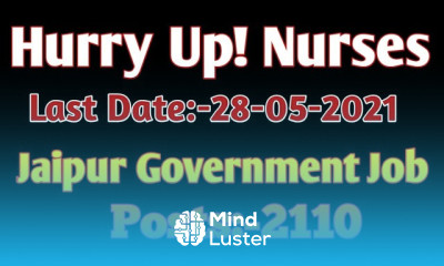 Hurry Up Last Date 28 5 2021 Jaipur Government Job Posts 2110