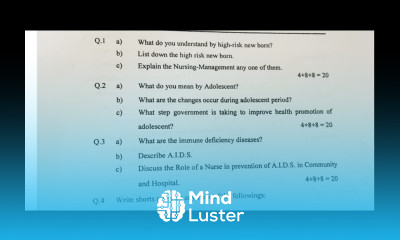Gnm 2nd Year Previous Question Paper Child Health Nursing Pediatric nursing