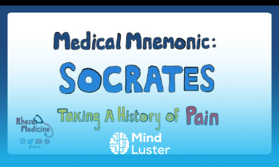 MEDICAL MNEMONICS SOCRATES Diagnosis of Pain Mnemonic History Taking of Pain Rhesus Medicine