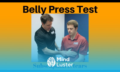How to perform the Belly Press Test for Subscapularis Tears