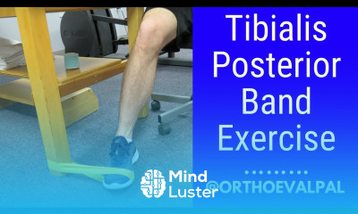 Tibialis Posterior strengthening exercise with a band