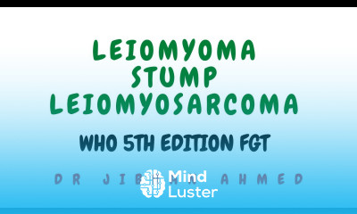 LEIOMYOMA II STUMP II LEIOMYOSARCOMA II MESENCHYMAL TUMOURS ARISING FROM MYOMETRIUM II WHO 5TH E