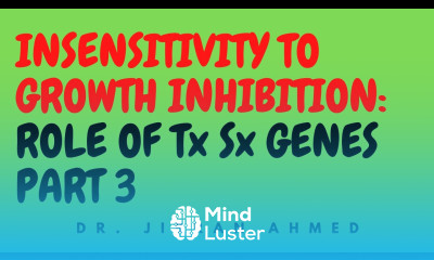 INSENSITIVITY TO GROWTH INHIBITION II ROLE OF TUMOUR SUPPRESSOR GENE II PART 2 II CH 7 ROBBIN 10TH E