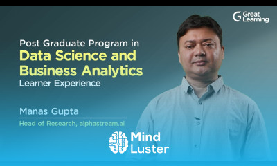Data Science and Business Analytics Program Testimonial Manas Gupta