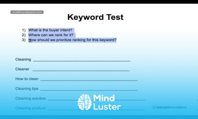 Keywords exercise test Lesson 12