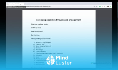 Metas Copywriting for Clickthrough Lesson 27