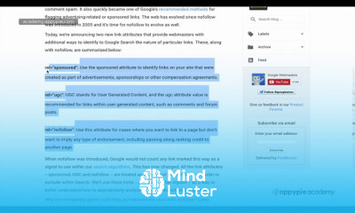 No follow SEO update New UGC and Sponsored attributes Lesson 33