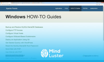 Getting Help with XAMPP Lesson 07