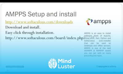 AMPPS introduction Lesson 13