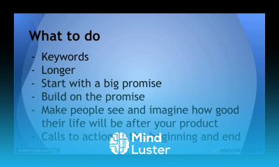 Product descriptions that work by triggering the right buyer emotions Lesson 09